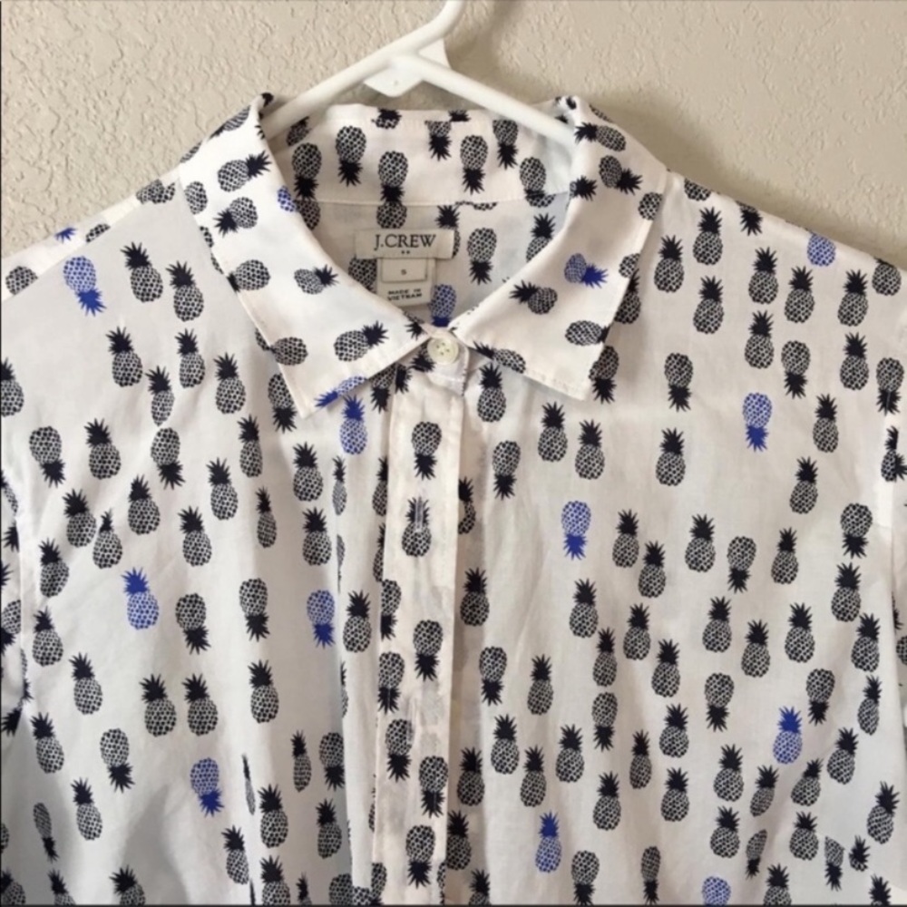 J. Crew Pineapple Print Button Down Shirt - image 3